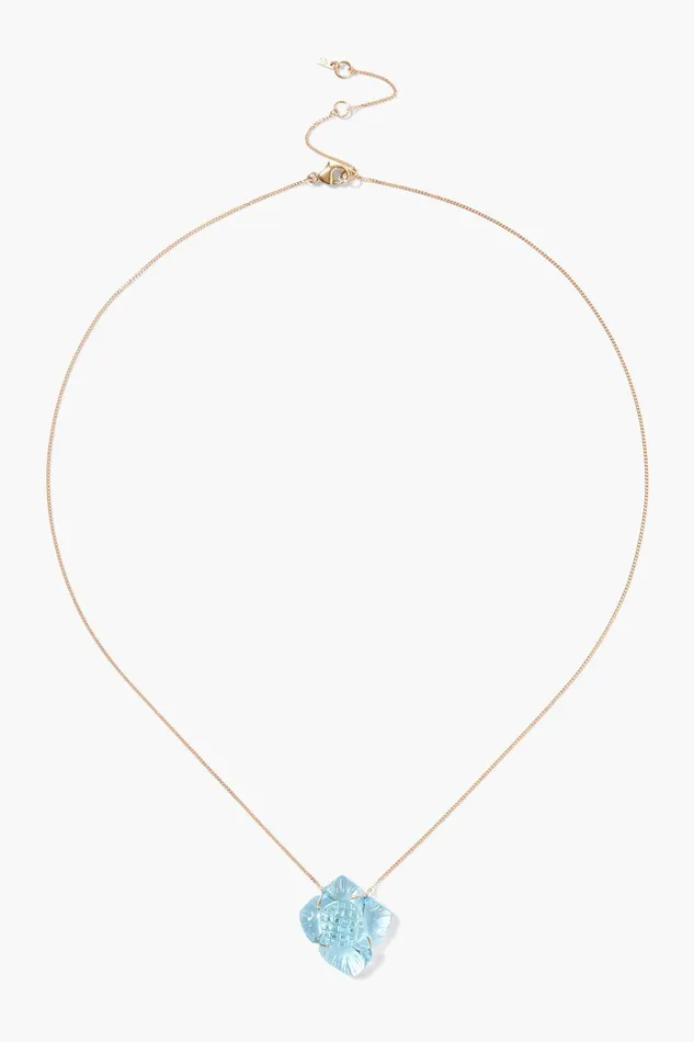 14k Gardenia Necklace Blue Topaz Women Chan Luu 14k Fine