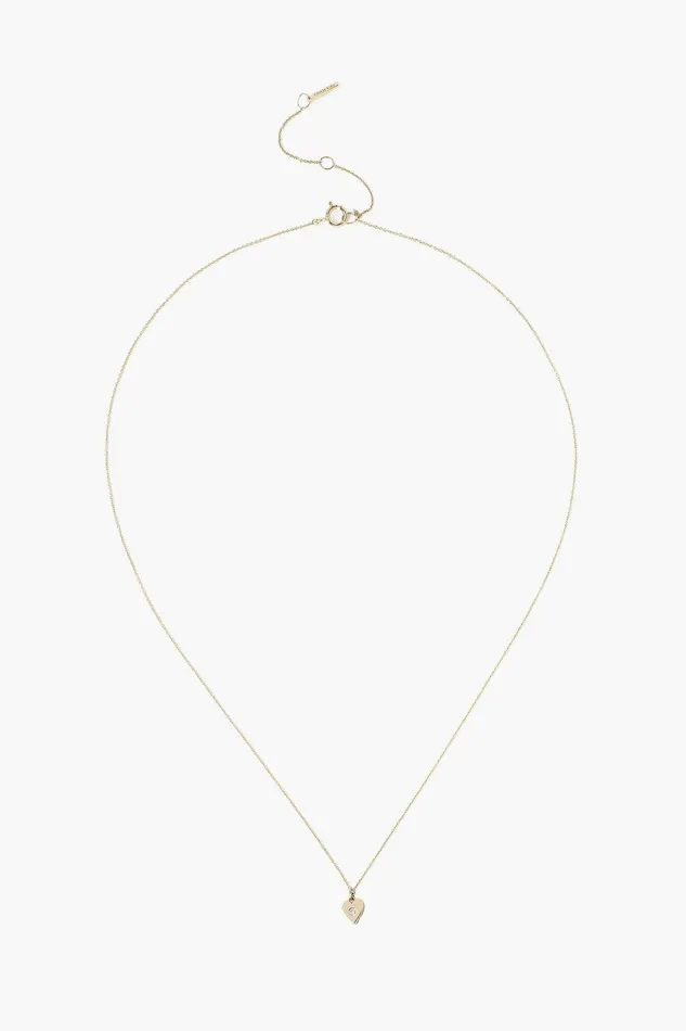 14k Gold Heart Necklace With Diamond Inlay Women Chan Luu Necklaces