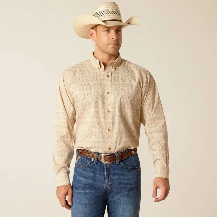 360 AirFlow Classic Fit Shirt Simply Taupe Men Ariat Button Down Shirts