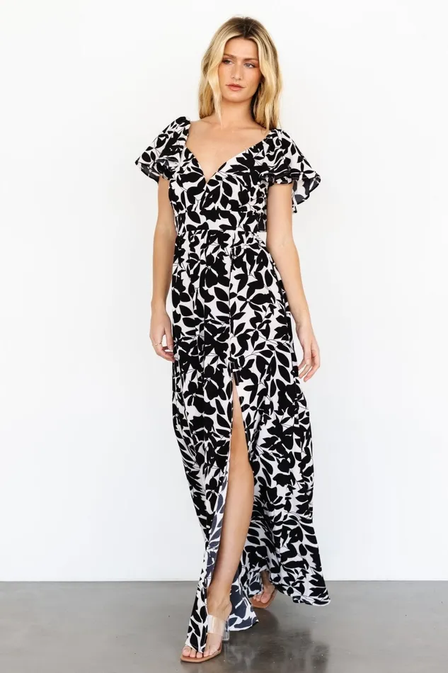 Adira Maxi Dress Black Floral Women Baltic Born Maxi Dresses Adira Maxi Dress Black Floral Women Baltic Born Maxi Dresses