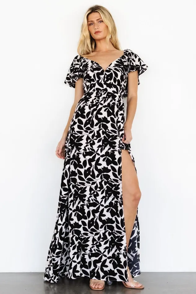 Adira Maxi Dress Black Floral Women Baltic Born Maxi Dresses Adira Maxi Dress Black Floral Women Baltic Born Maxi Dresses