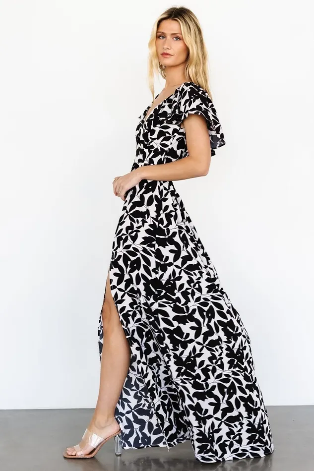 Adira Maxi Dress Black Floral Women Baltic Born Maxi Dresses Adira Maxi Dress Black Floral Women Baltic Born Maxi Dresses