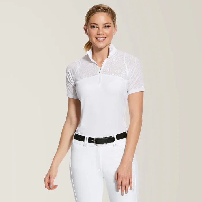 Airway Show Shirt White Women Ariat English Riding