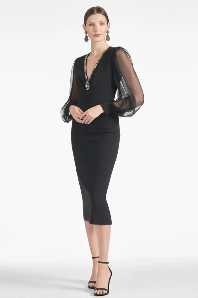 Alanz Dress 8211 Black Women Sachin and Babi Long Sleeve