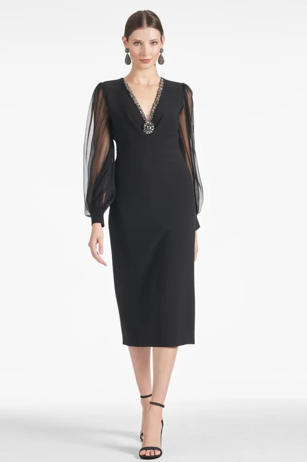 Alanz Dress 8211 Black Women Sachin and Babi Long Sleeve