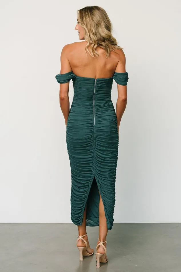 Alessandra Mesh Midi Dress Peacock Women Baltic Born Midi Dresses