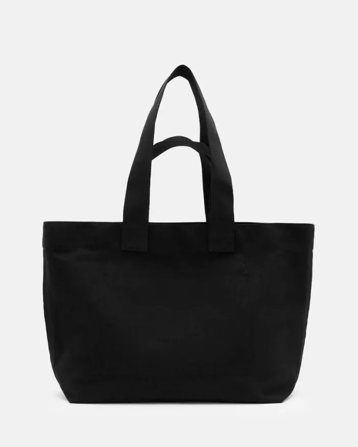 Ali Logo Canvas Tote Bag Black Women AllSaints Handbags and Wallets