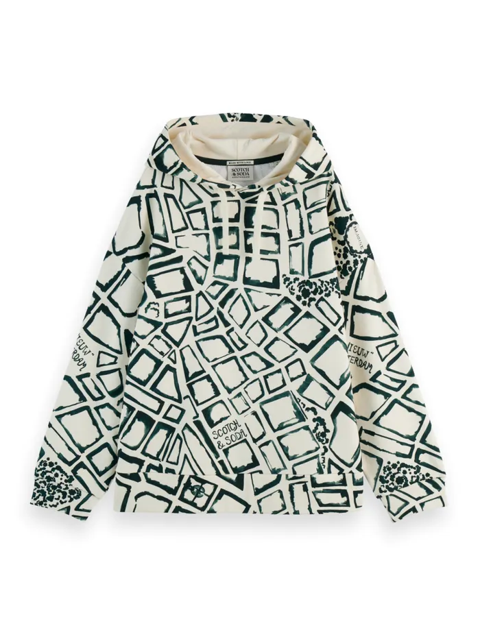 All Over Printed Hoodie Nieuw Amsterdam City Soft Ice Women Scotch and Soda Sweatshirts and Hoodies