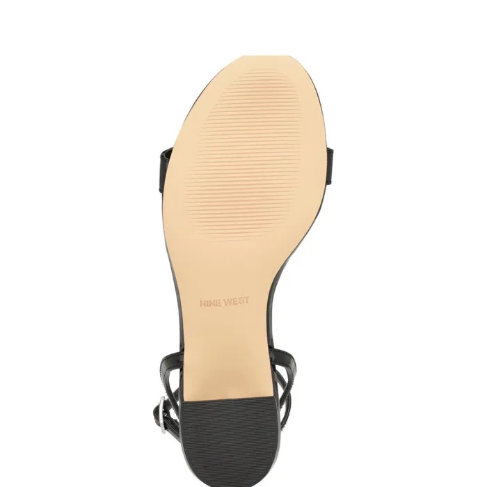 Allora Ankle Strap Block Heeled Sandals Black Women Nine West Low Heel Allora Ankle Strap Block Heeled Sandals Black Women Nine West Low Heel