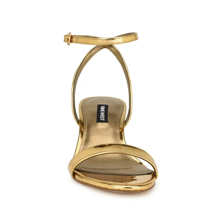 Allora Ankle Strap Block Heeled Sandals Bronze Women Nine West Low Heel Allora Ankle Strap Block Heeled Sandals Bronze Women Nine West Low Heel