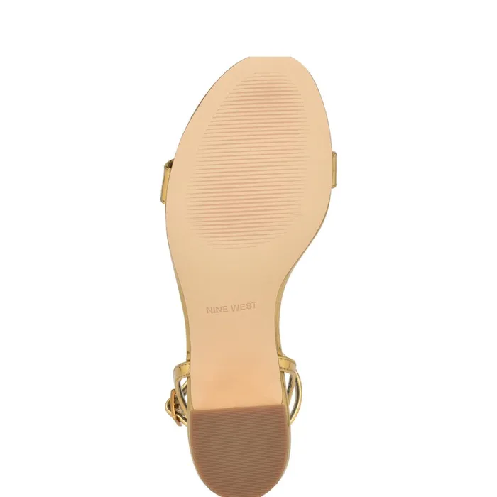 Allora Ankle Strap Block Heeled Sandals Bronze Women Nine West Low Heel Allora Ankle Strap Block Heeled Sandals Bronze Women Nine West Low Heel