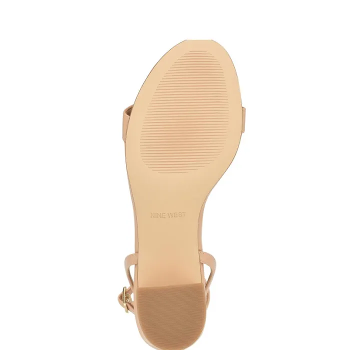 Allora Ankle Strap Block Heeled Sandals Light Natural Women Nine West Heeled Allora Ankle Strap Block Heeled Sandals Light Natural Women Nine West Heeled