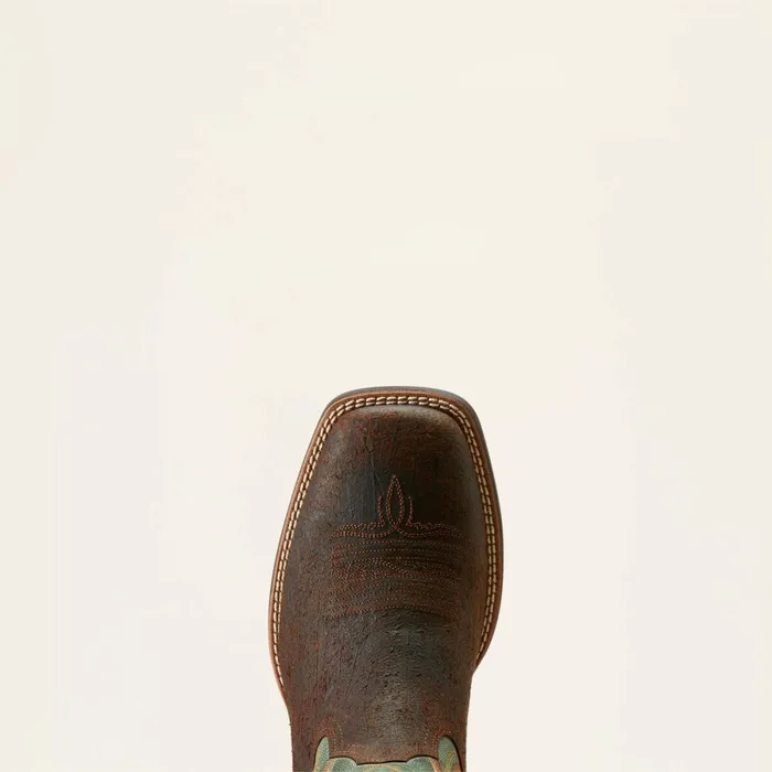 Amos Cowboy Boot Rockweed Brownsurf Green Men Ariat Western Boots
