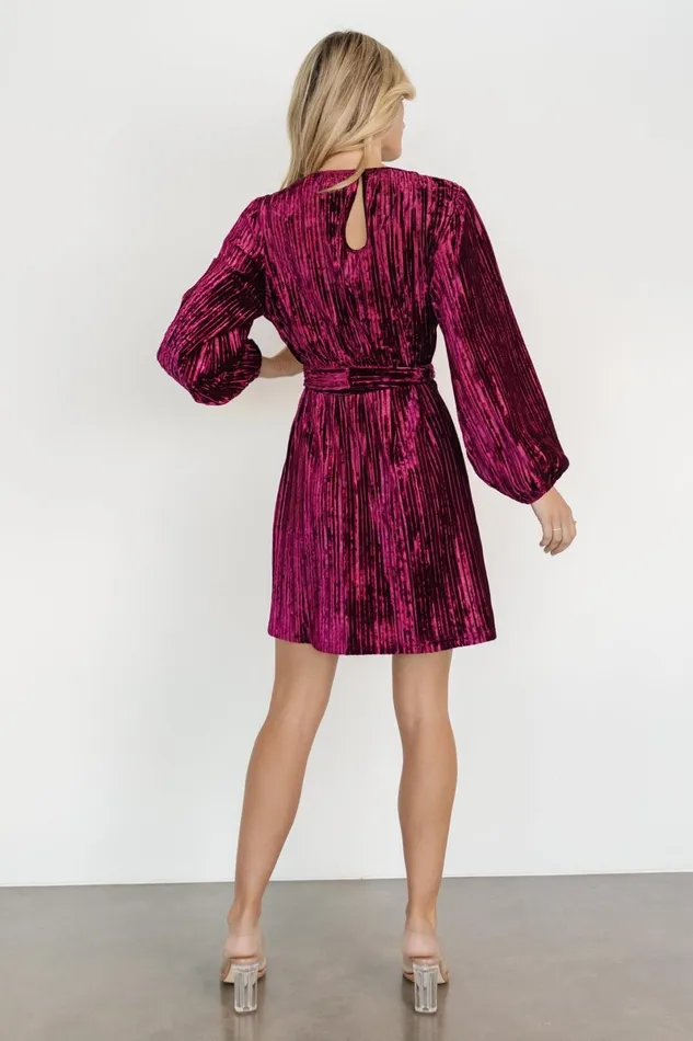 Anastasia Velvet Short Dress Wine Berry Women Baltic Born Short Dresses Anastasia Velvet Short Dress Wine Berry Women Baltic Born Short Dresses