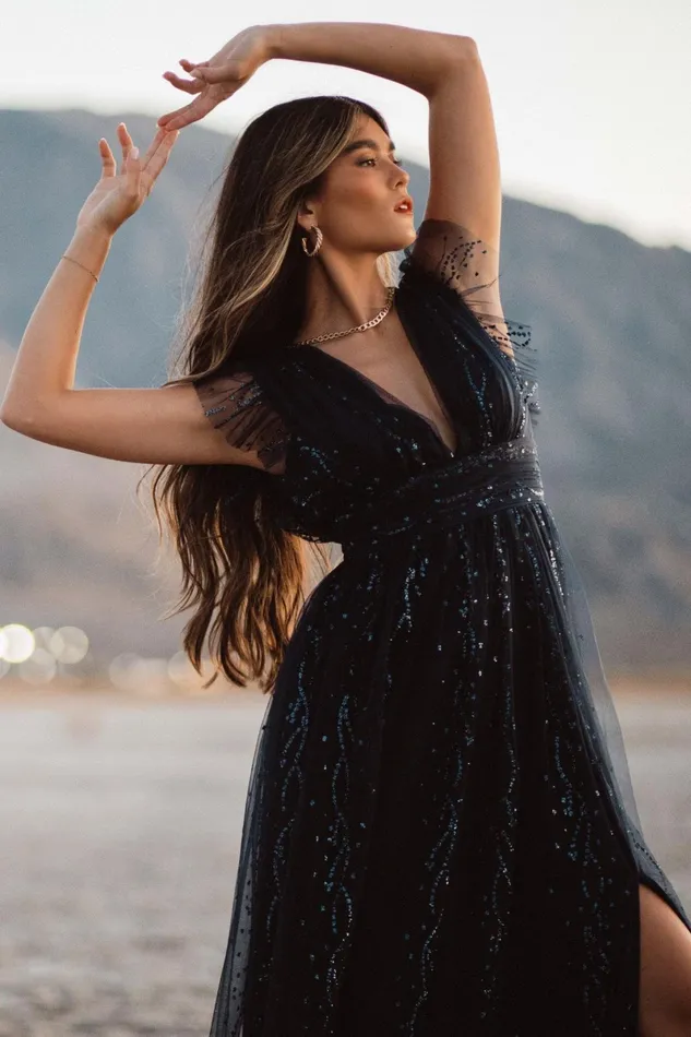 Annika Sequin Mesh Maxi Dress Navy Women Baltic Born Embellished Sequin Annika Sequin Mesh Maxi Dress Navy Women Baltic Born Embellished Sequin