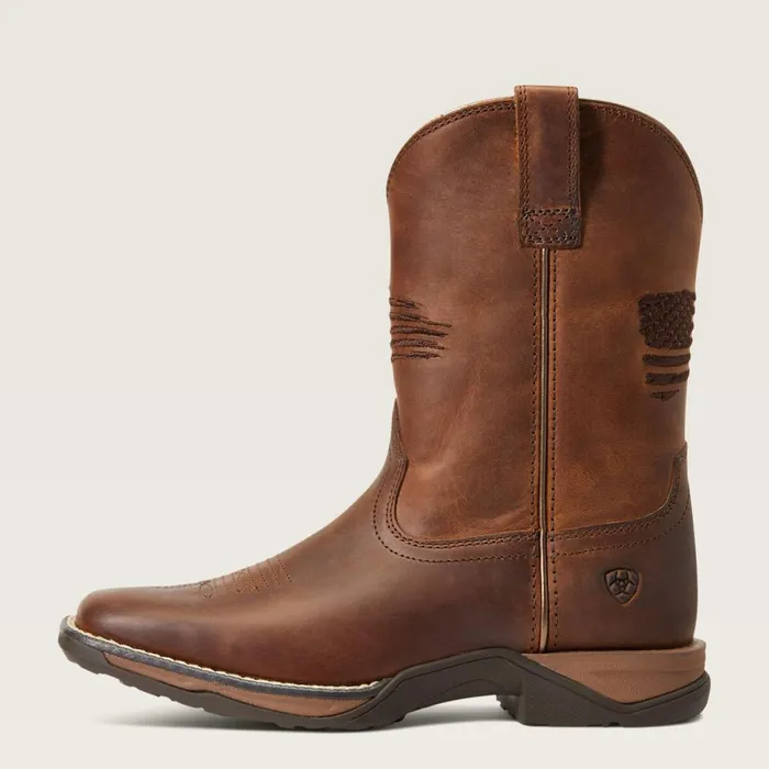 Anthem Patriot Western Boot Distressed Brown Kids Ariat Big Kids039 Footwear Anthem Patriot Western Boot Distressed Brown Kids Ariat Big Kids039 Footwear