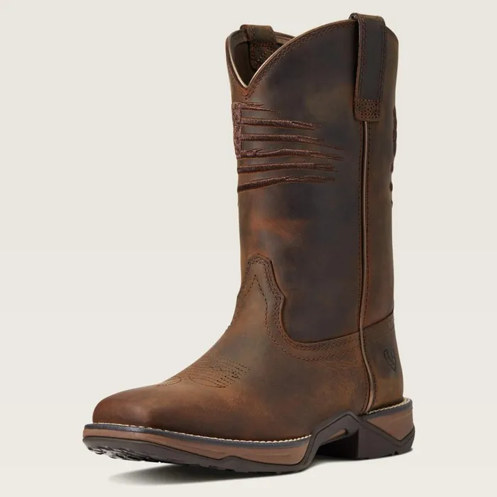Anthem Patriot Western Boot Distressed Brown Women Ariat Western Boots