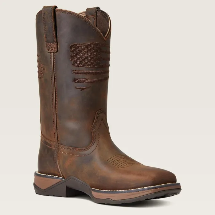 Anthem Patriot Western Boot Distressed Brown Women Ariat Western Boots Anthem Patriot Western Boot Distressed Brown Women Ariat Western Boots
