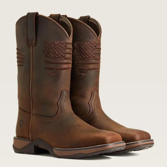 Anthem Patriot Western Boot Distressed Brown Women Ariat Western Boots Anthem Patriot Western Boot Distressed Brown Women Ariat Western Boots