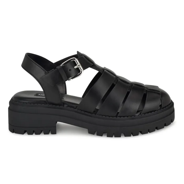 Anybel Fisherman Sandals Black Women Nine West Casual
