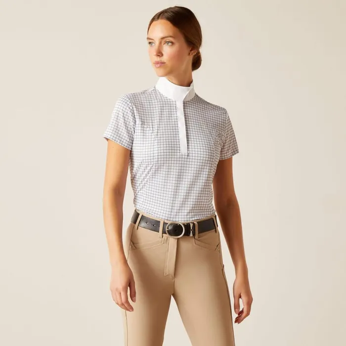 Aptos Show Shirt Blushing Rose Check Women Ariat English Riding