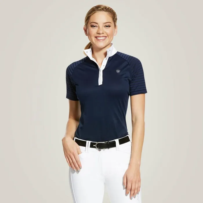 Aptos Vent Show Shirt Show Navy Women Ariat English Riding
