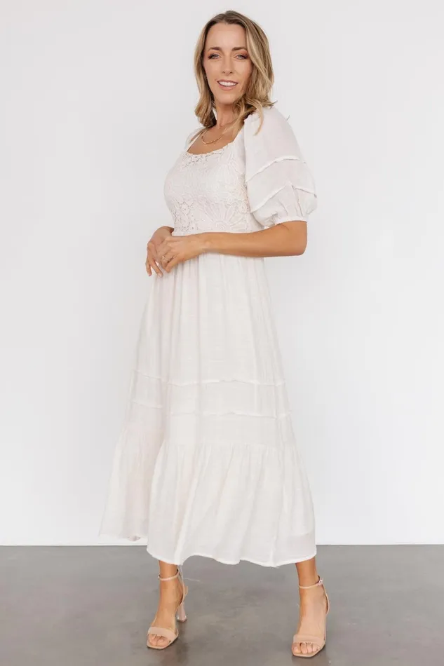 Archer Boho Dress Beige Women Baltic Born Midi Dresses