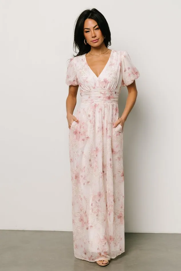 Ardley Maxi Dress Mauve Floral Women Baltic Born Maxi Dresses