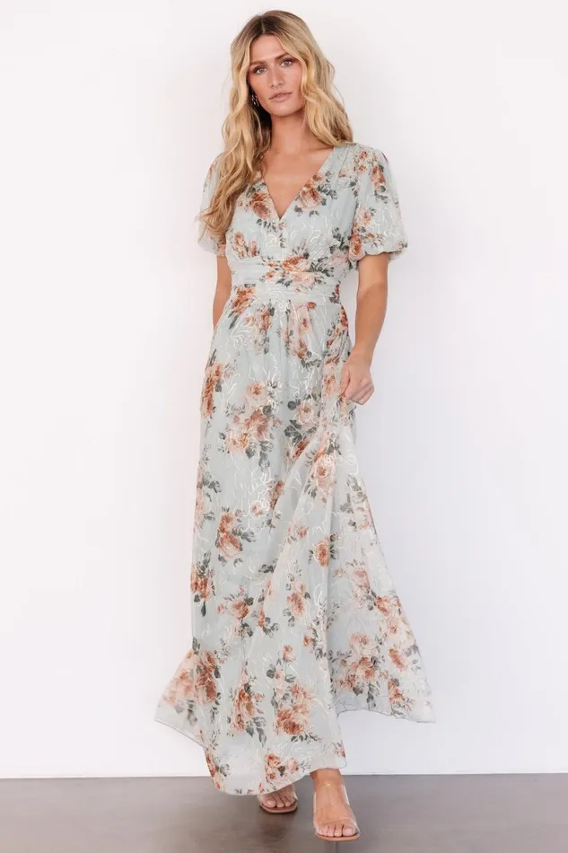 Ardley Maxi Dress Sage Floral Women Baltic Born Wedding Guest