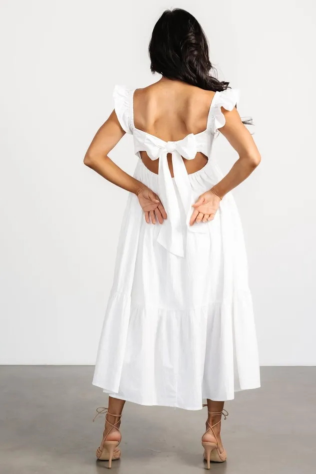 Aria Back Tie Dress Off White Women Baltic Born Bridal Aria Back Tie Dress Off White Women Baltic Born Bridal