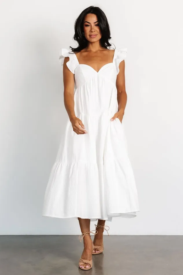 Aria Back Tie Dress Off White Women Baltic Born Bridal Aria Back Tie Dress Off White Women Baltic Born Bridal