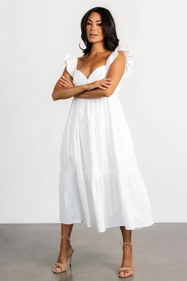 Aria Back Tie Dress Off White Women Baltic Born Bridal Aria Back Tie Dress Off White Women Baltic Born Bridal