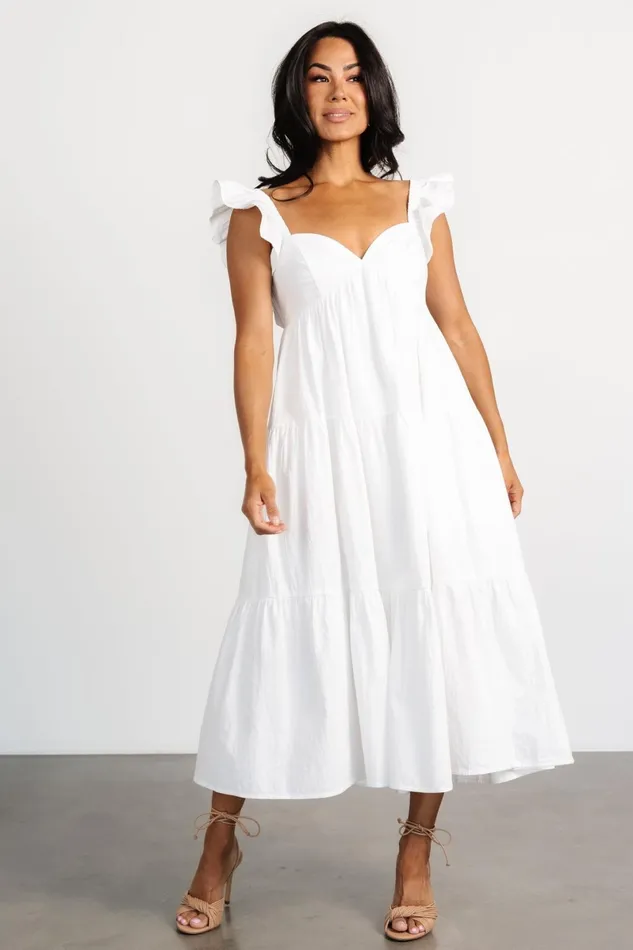 Aria Back Tie Dress Off White Women Baltic Born Bridal Aria Back Tie Dress Off White Women Baltic Born Bridal