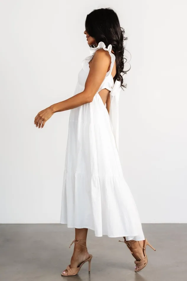 Aria Back Tie Dress Off White Women Baltic Born Bridal Aria Back Tie Dress Off White Women Baltic Born Bridal
