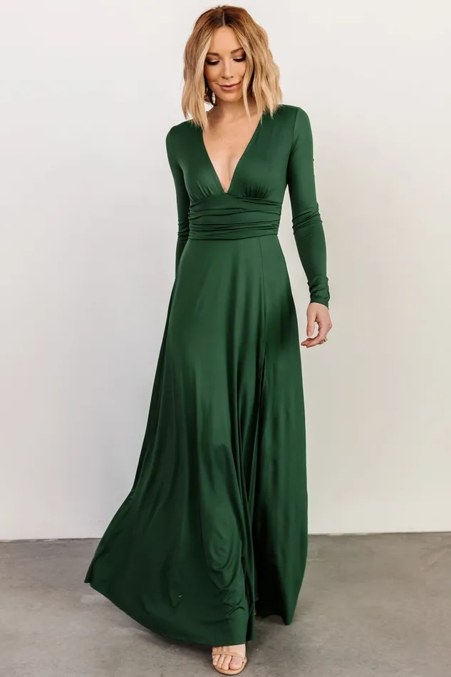 Arianna Maxi Dress Hunter Green Women Baltic Born Maxi Dresses