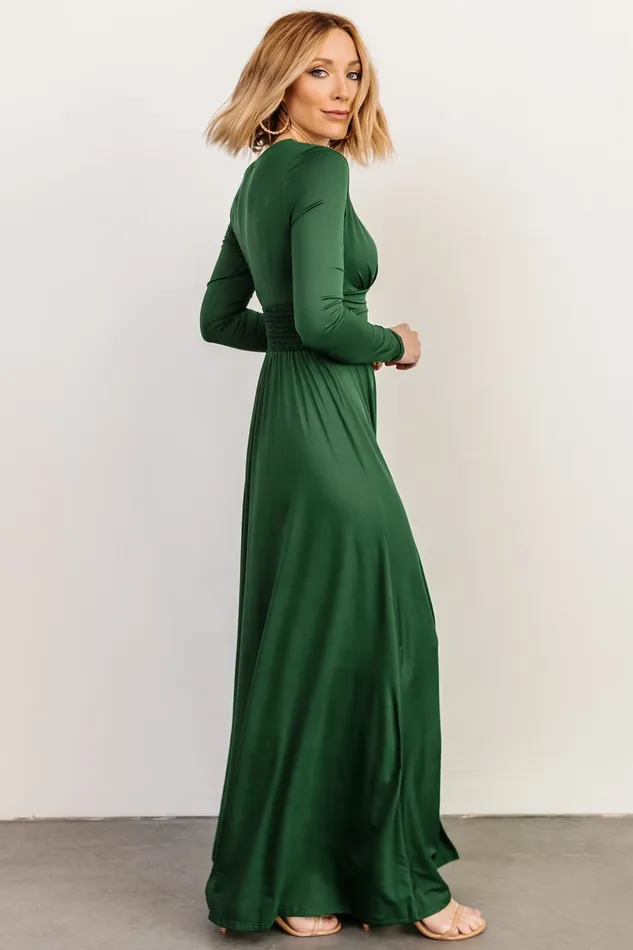 Arianna Maxi Dress Hunter Green Women Baltic Born Maxi Dresses