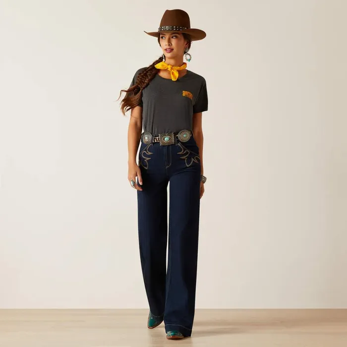 Ariat Groovy Sunset TShirt Charcoal Heather Women Ariat TShirts and Tops