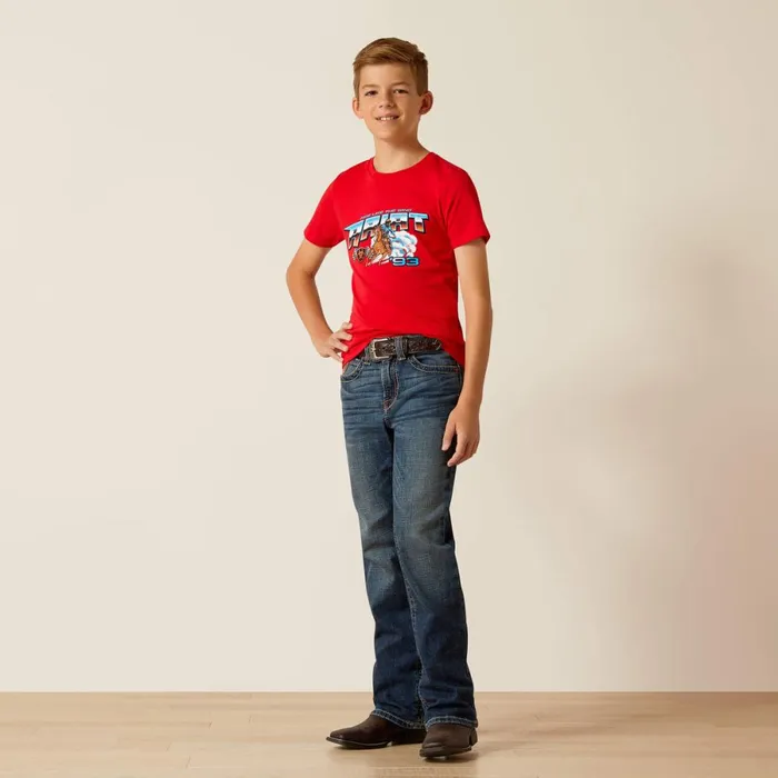 Ariat Racing 93 TShirt Red Kids Ariat TShirts and Polos Ariat Racing 93 TShirt Red Kids Ariat TShirts and Polos