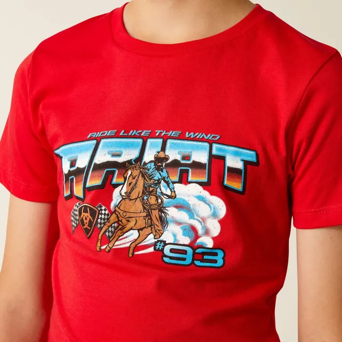 Ariat Racing 93 TShirt Red Kids Ariat TShirts and Polos Ariat Racing 93 TShirt Red Kids Ariat TShirts and Polos