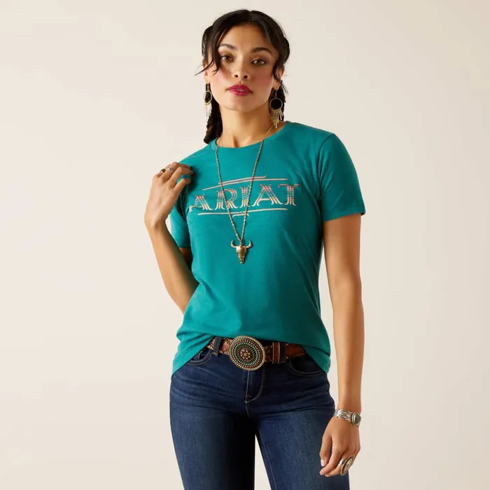 Ariat Serape Style TShirt Dark Teal Heather Women Ariat TShirts and Tops