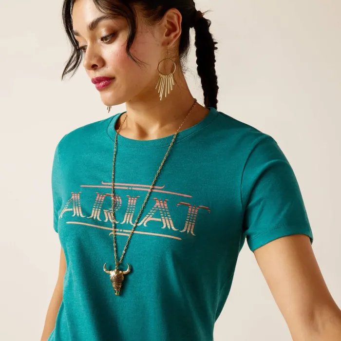 Ariat Serape Style TShirt Dark Teal Heather Women Ariat TShirts and Tops Ariat Serape Style TShirt Dark Teal Heather Women Ariat TShirts and Tops