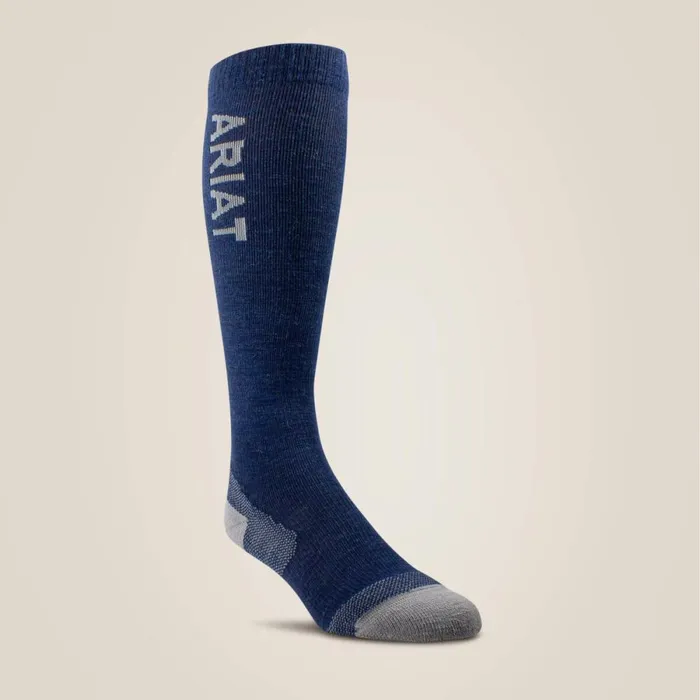 AriatTEK Thaw Merino Socks Navyheather Grey MenWomen Ariat Socks