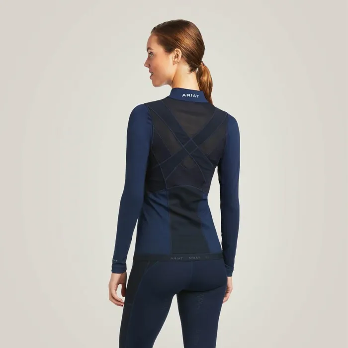 Ascent 14 Zip Baselayer Navy Women Ariat TShirts and Tops Ascent 14 Zip Baselayer Navy Women Ariat TShirts and Tops
