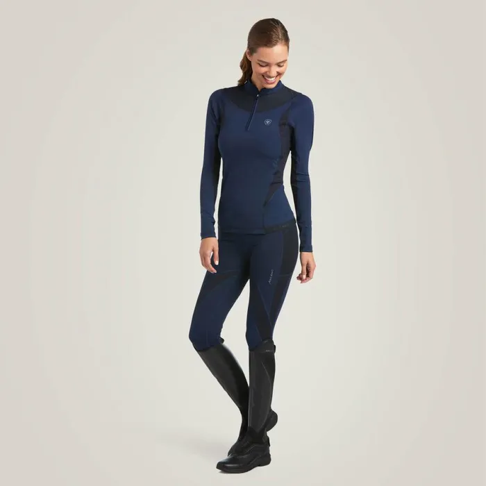 Ascent 14 Zip Baselayer Navy Women Ariat TShirts and Tops Ascent 14 Zip Baselayer Navy Women Ariat TShirts and Tops
