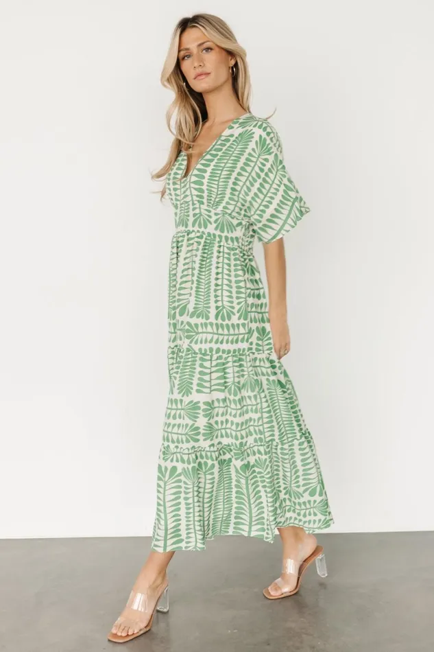 Austin Kimono Dress Green Print Women Baltic Born Midi Dresses Austin Kimono Dress Green Print Women Baltic Born Midi Dresses