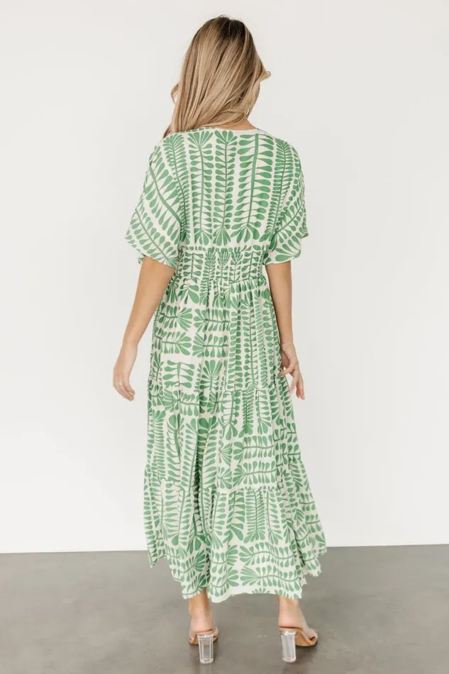 Austin Kimono Dress Green Print Women Baltic Born Midi Dresses Austin Kimono Dress Green Print Women Baltic Born Midi Dresses