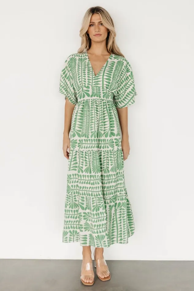 Austin Kimono Dress Green Print Women Baltic Born Midi Dresses Austin Kimono Dress Green Print Women Baltic Born Midi Dresses