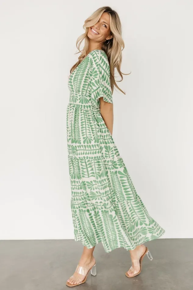 Austin Kimono Dress Green Print Women Baltic Born Midi Dresses Austin Kimono Dress Green Print Women Baltic Born Midi Dresses