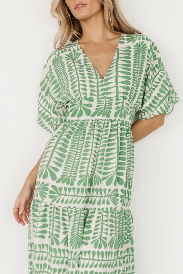 Austin Kimono Dress Green Print Women Baltic Born Midi Dresses Austin Kimono Dress Green Print Women Baltic Born Midi Dresses