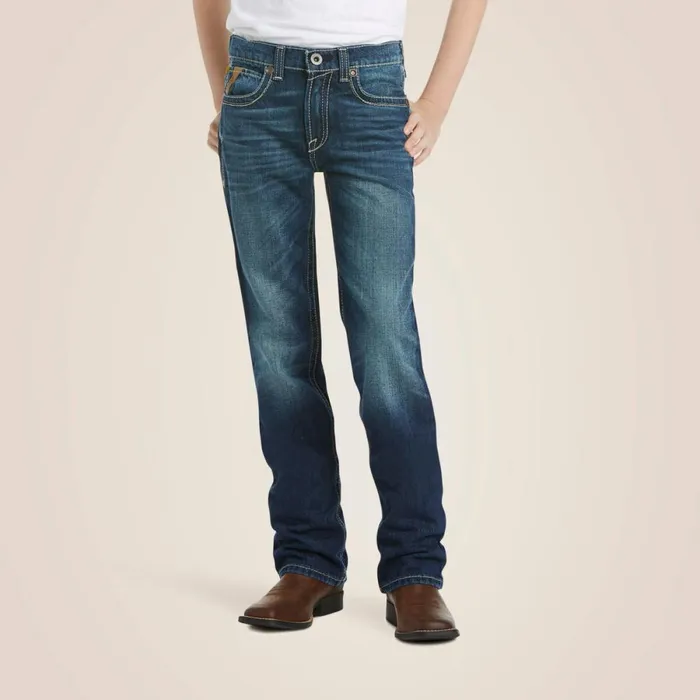 B5 Slim Boundary Stackable Straight Leg Jean Cyclone Kids Ariat Jeans